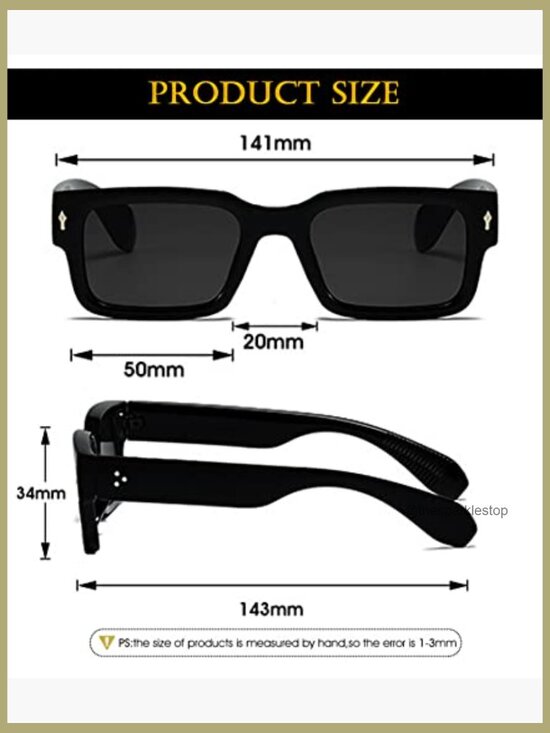 Chunky Square Sunglasses UV400 Protection